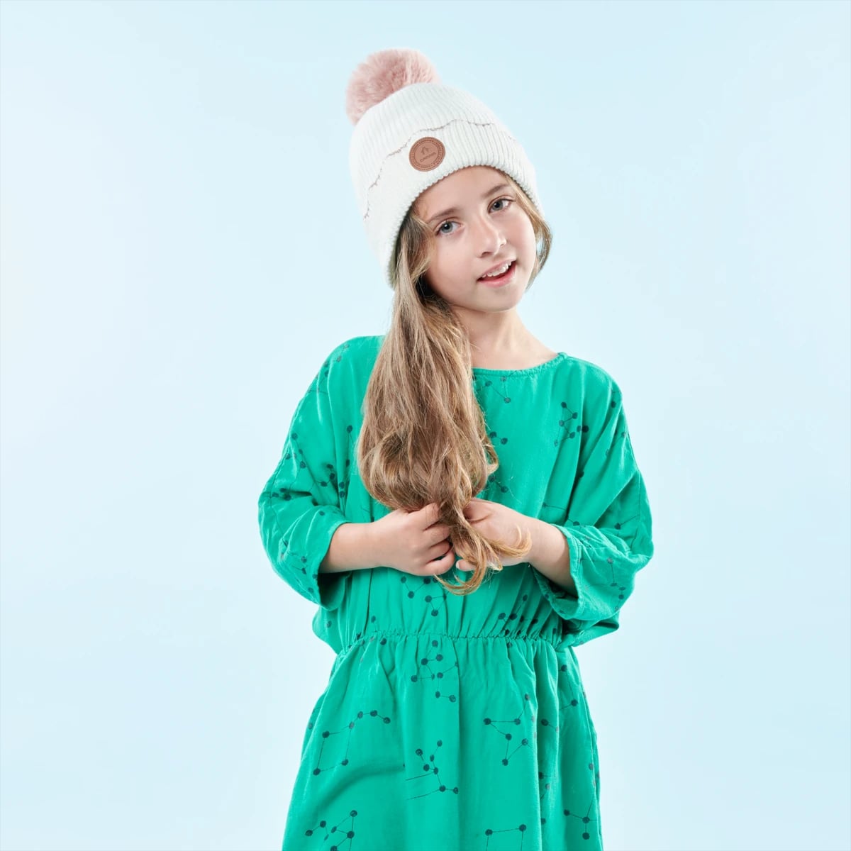 Bonnet Apple Rose Blanc Polaire - Cabaia - 