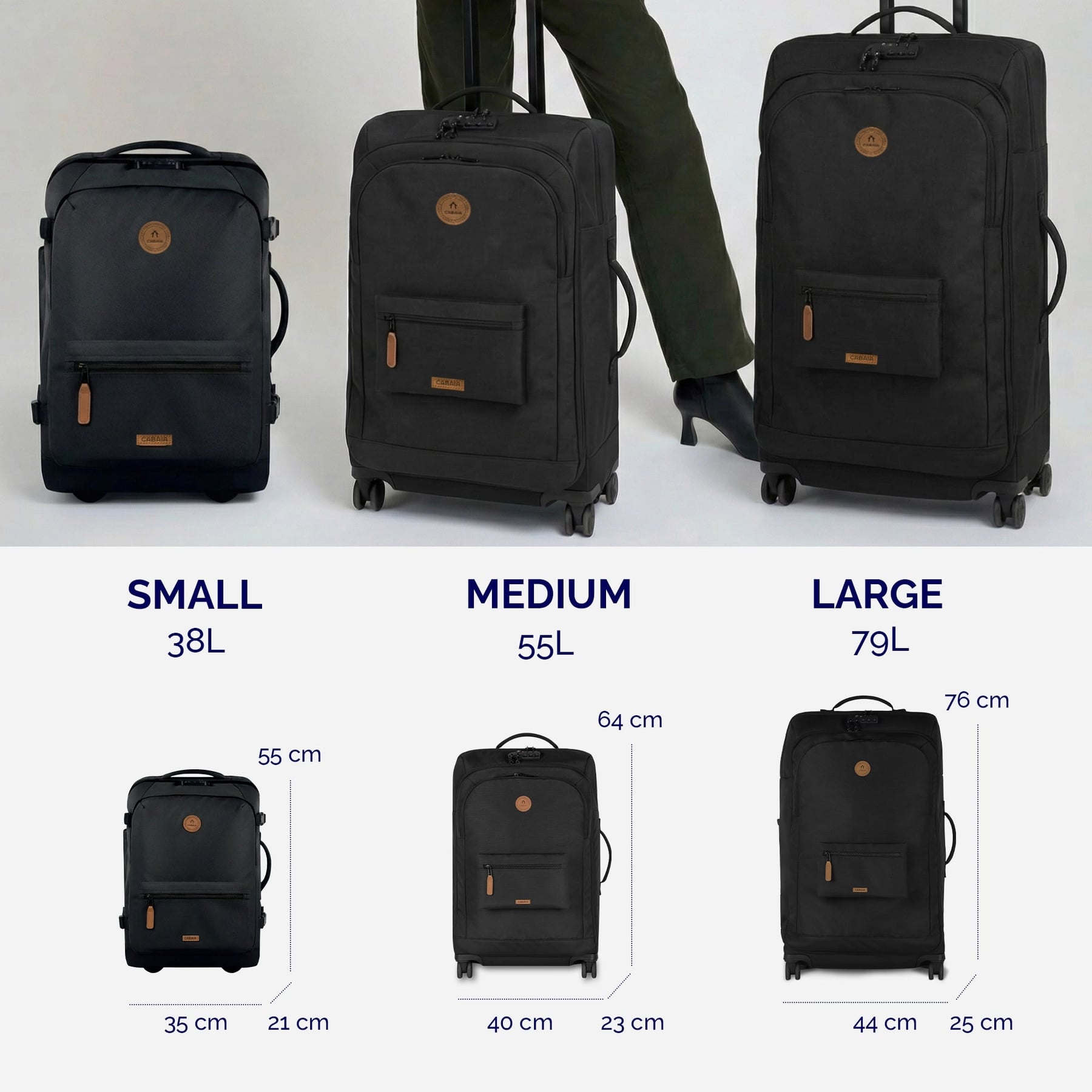 Valise souple 4 roues Medium Amiens - Cabaia - 
