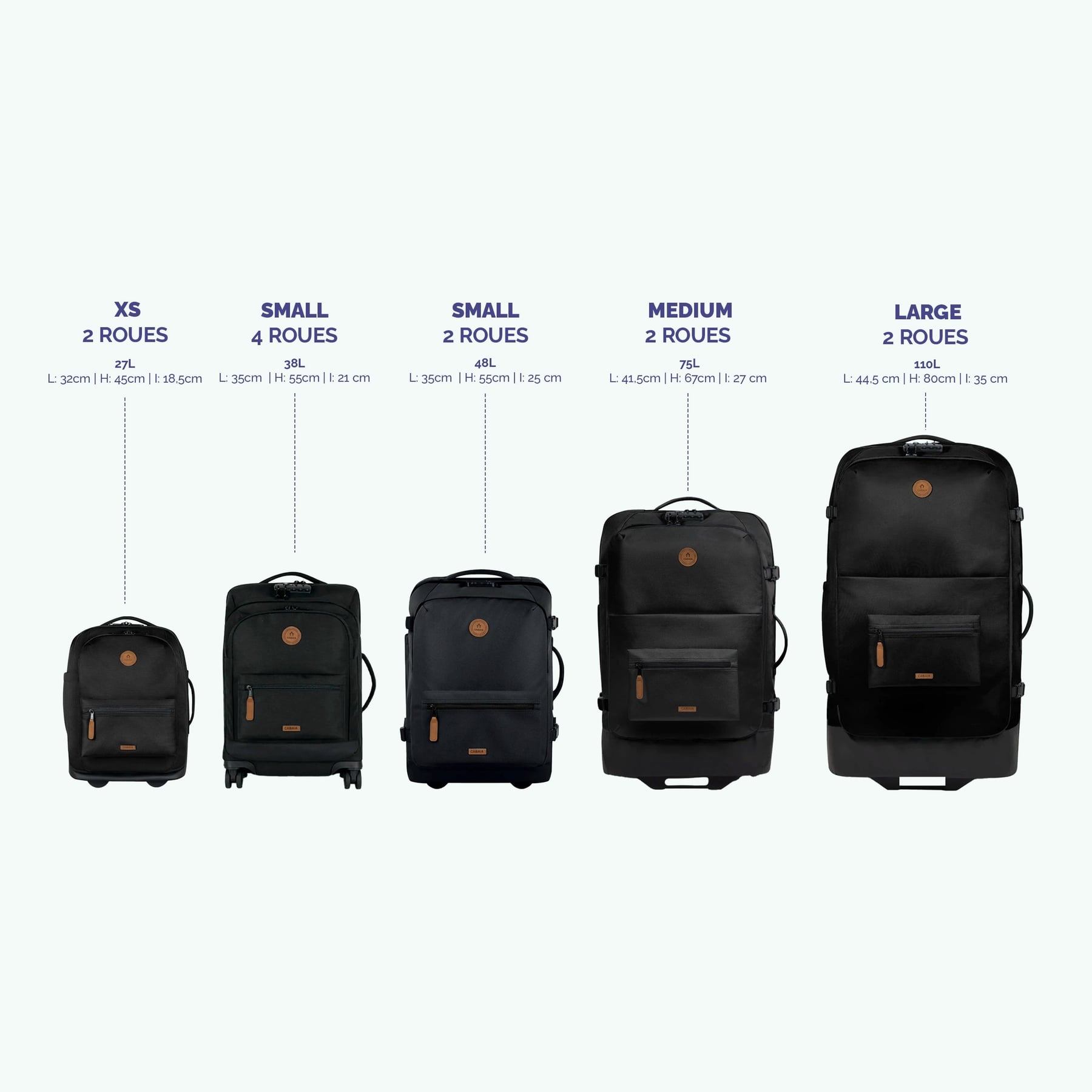 Valise souple 2 roues small Cagliari - Cabaia - 